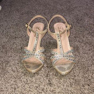 Sparkly Gold Heels